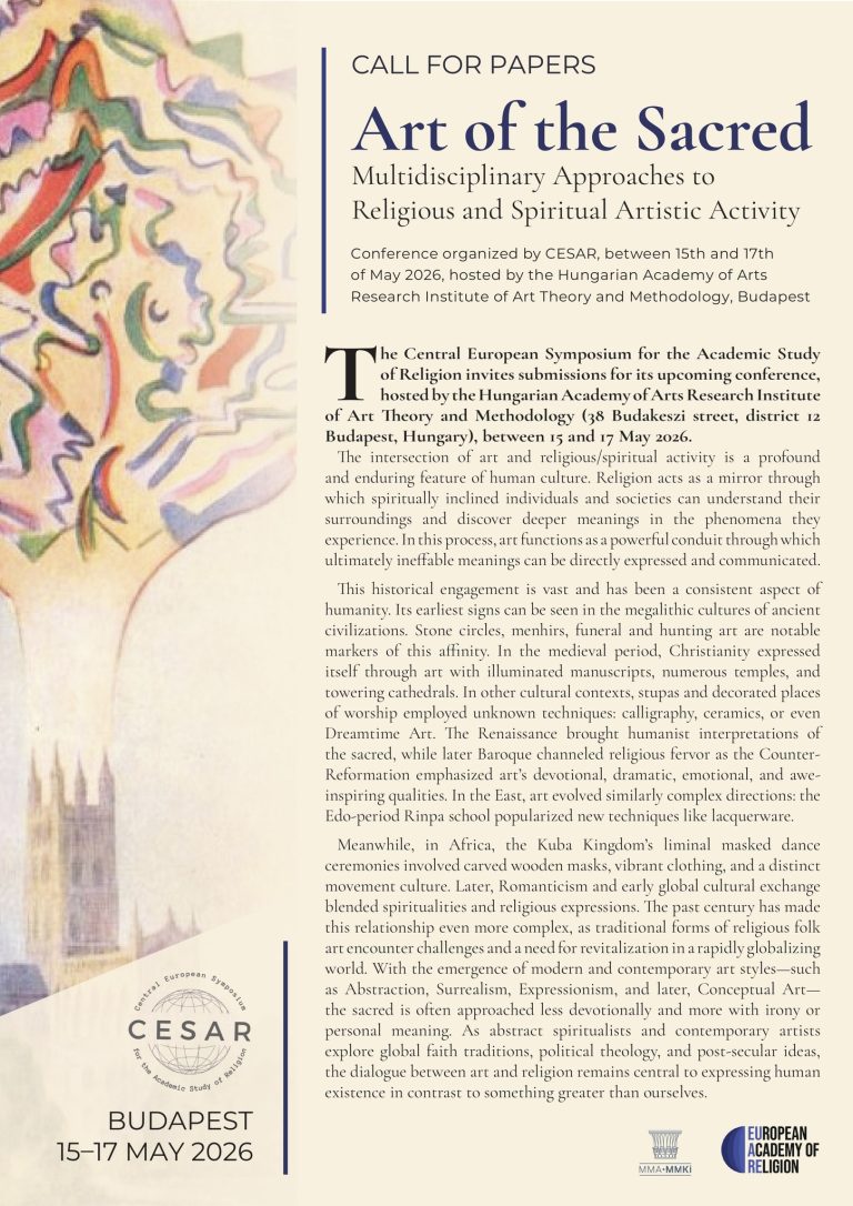 Art of the Sacred: Multidisciplinary Approaches to Religious and Spiritual Artistic Activity